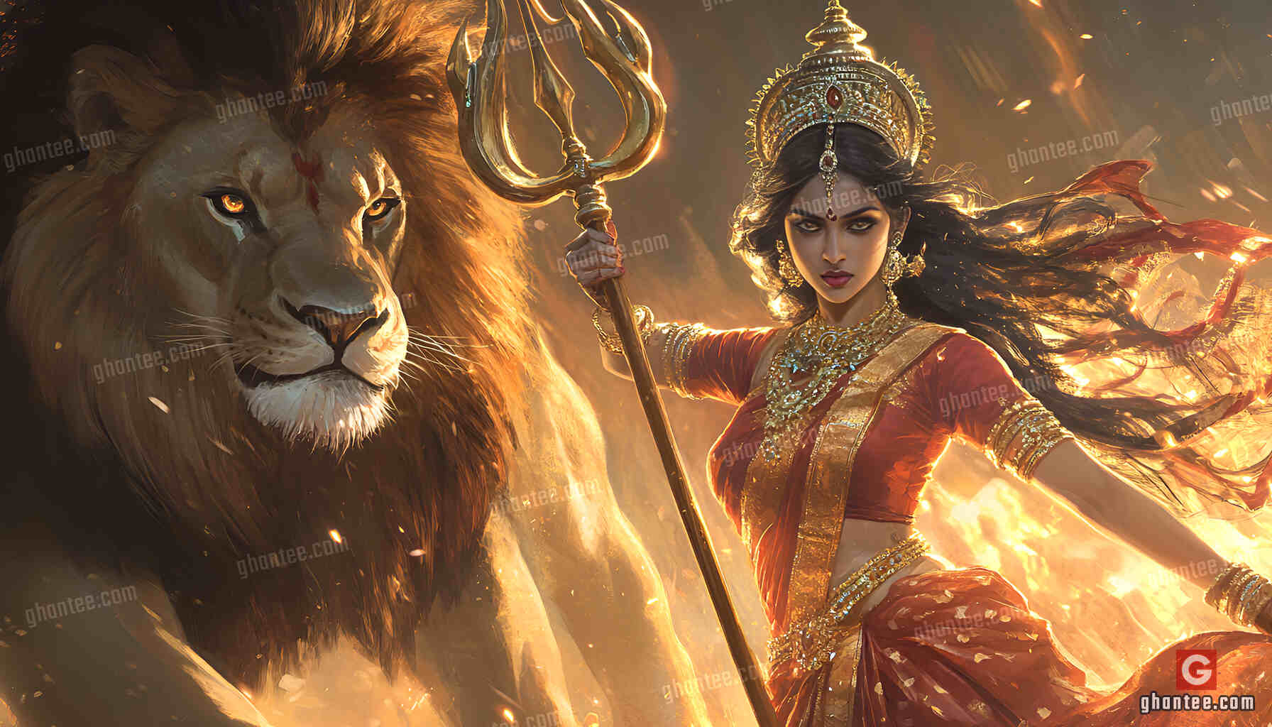 maa Durga HD pc wallpaper