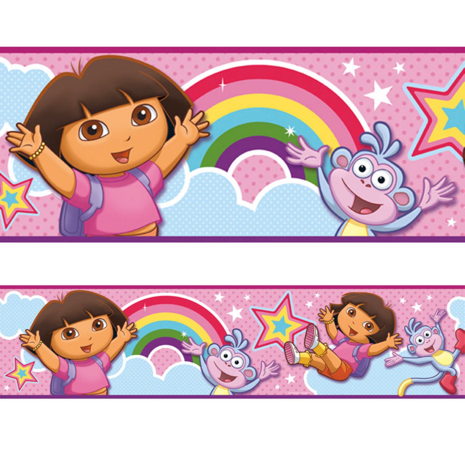Explorer Rainbow Self Stick Wall Border