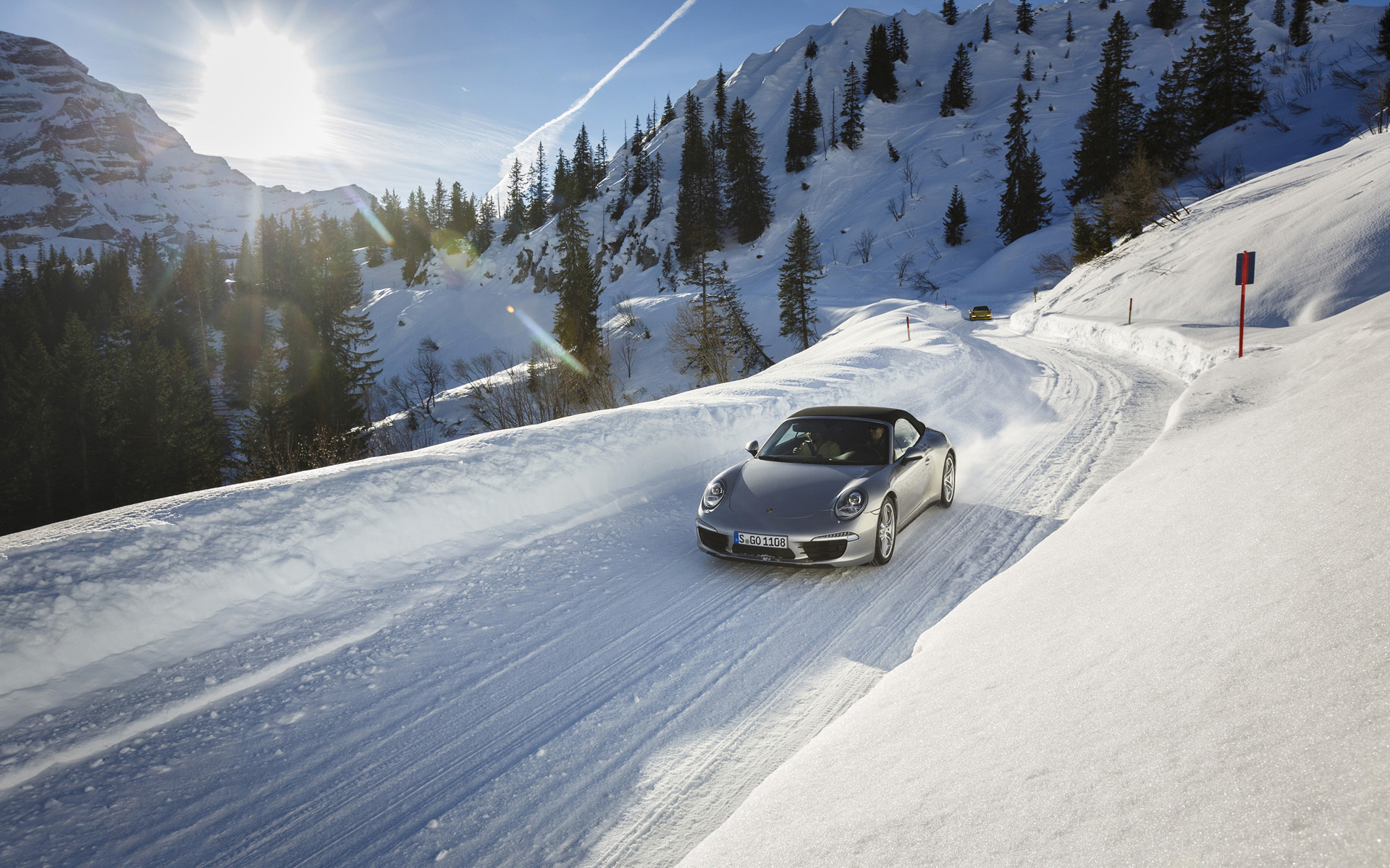 sun, snow, 911, Porsche, Porsche