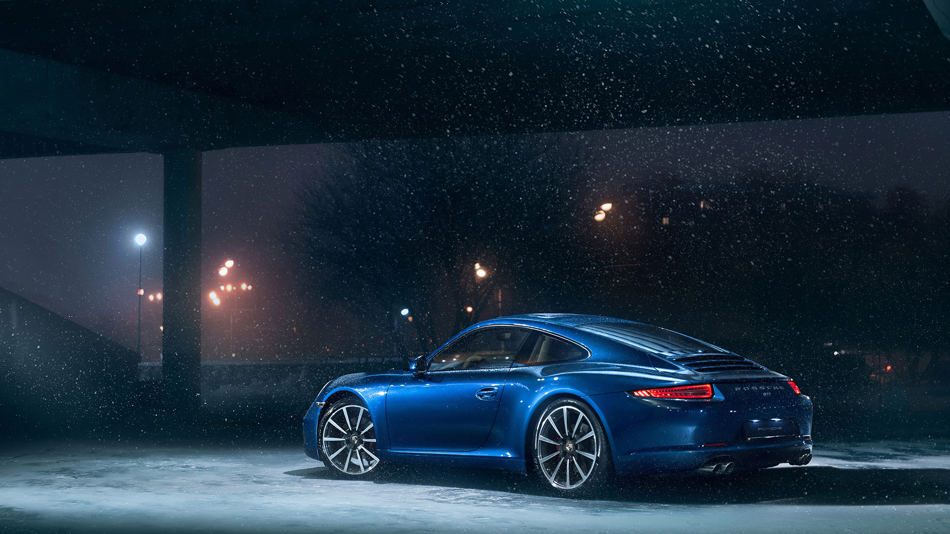 Porsche 911 In Snow 4k