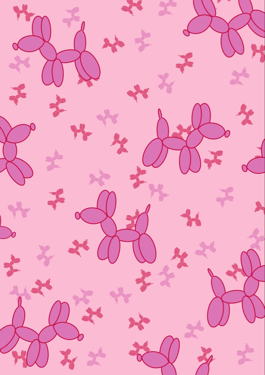 Pink Balloon dog print