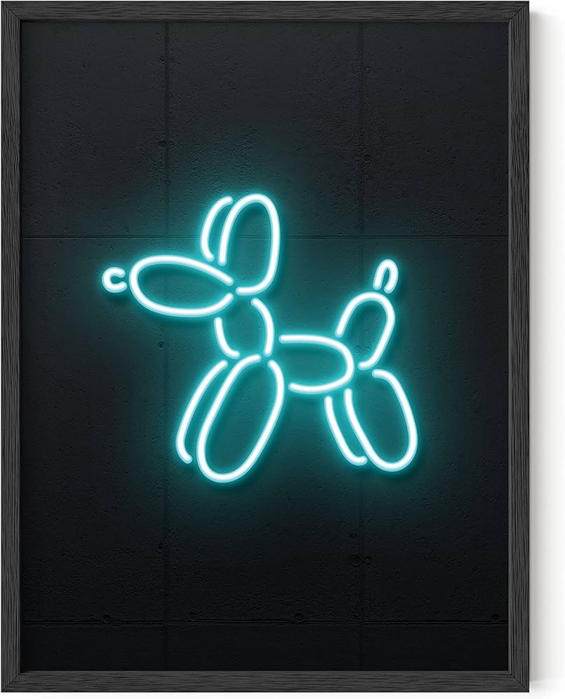 Neon Balloon Dog Decor