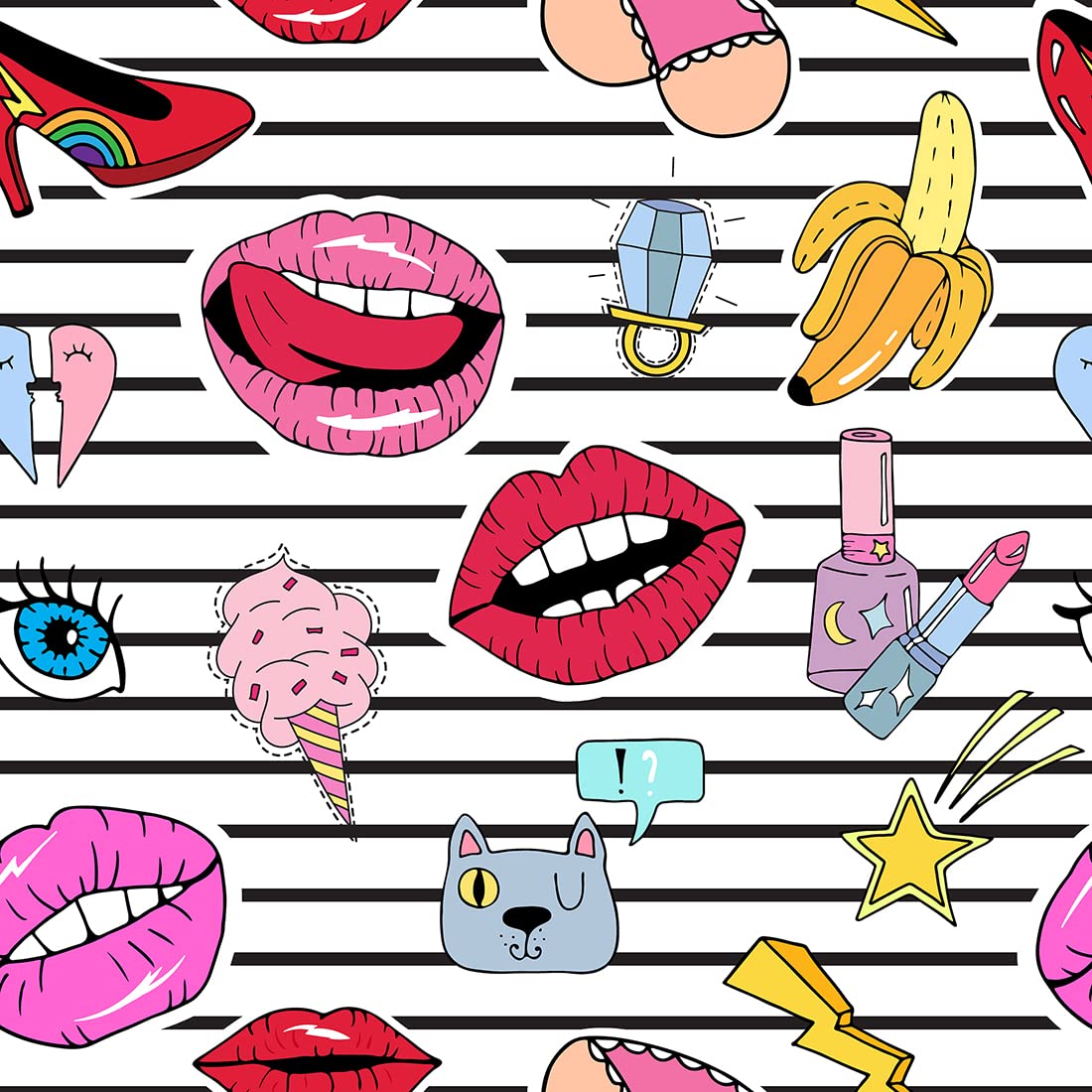 Peel and Stick Coquette Wallpaper Kiss