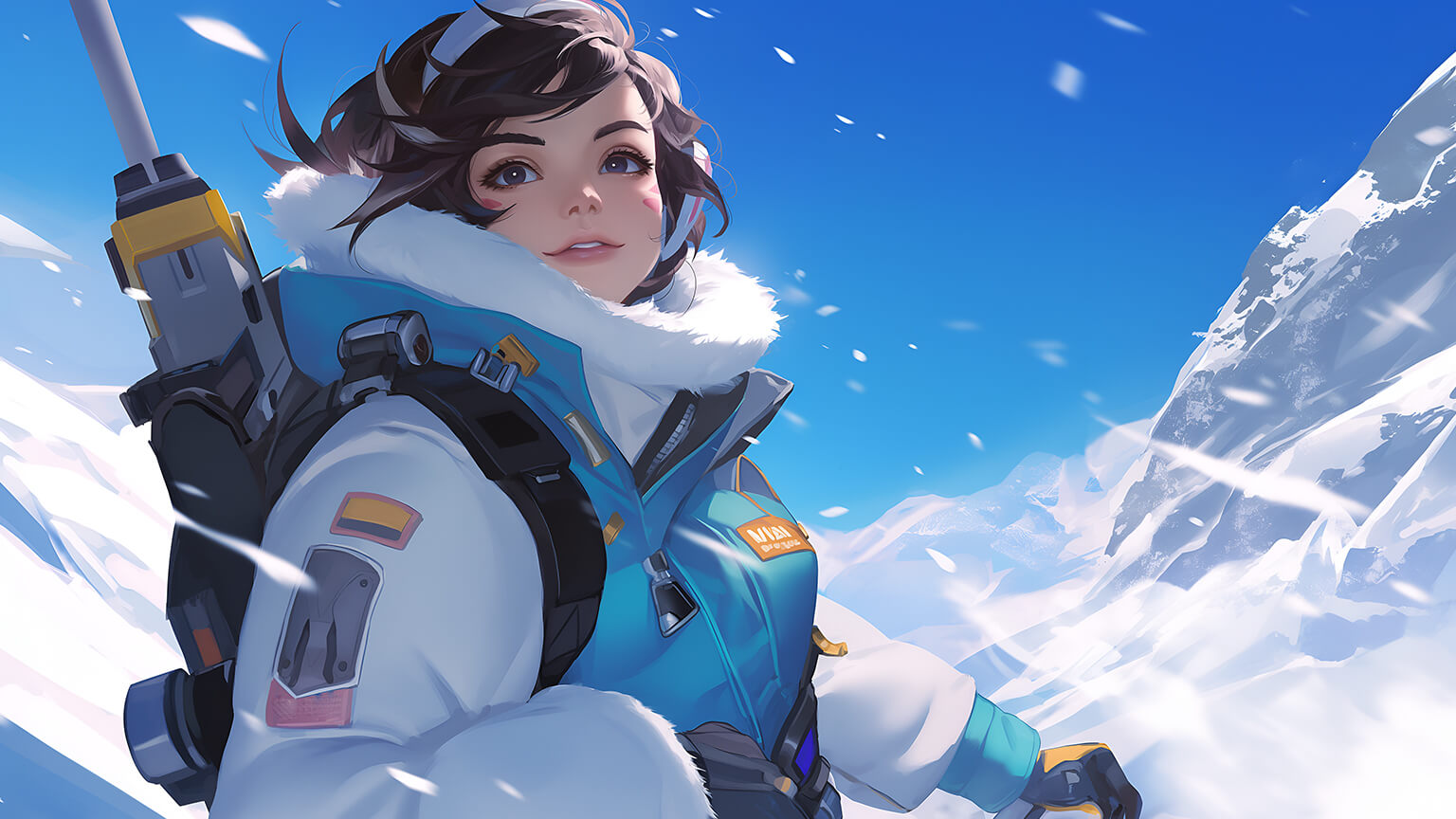 Overwatch Mei Winter Desktop Wallpaper