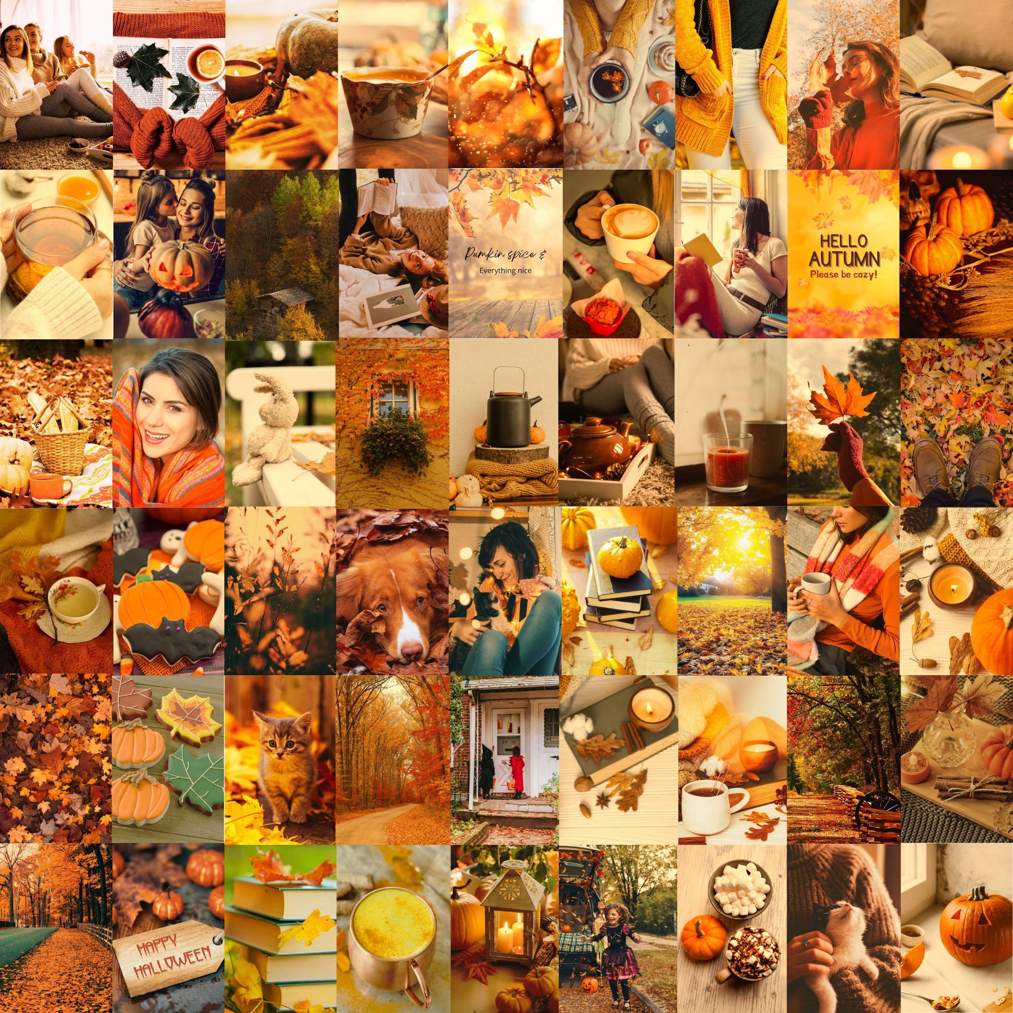 Pcs, Cozy Autum Wall Collage Kit