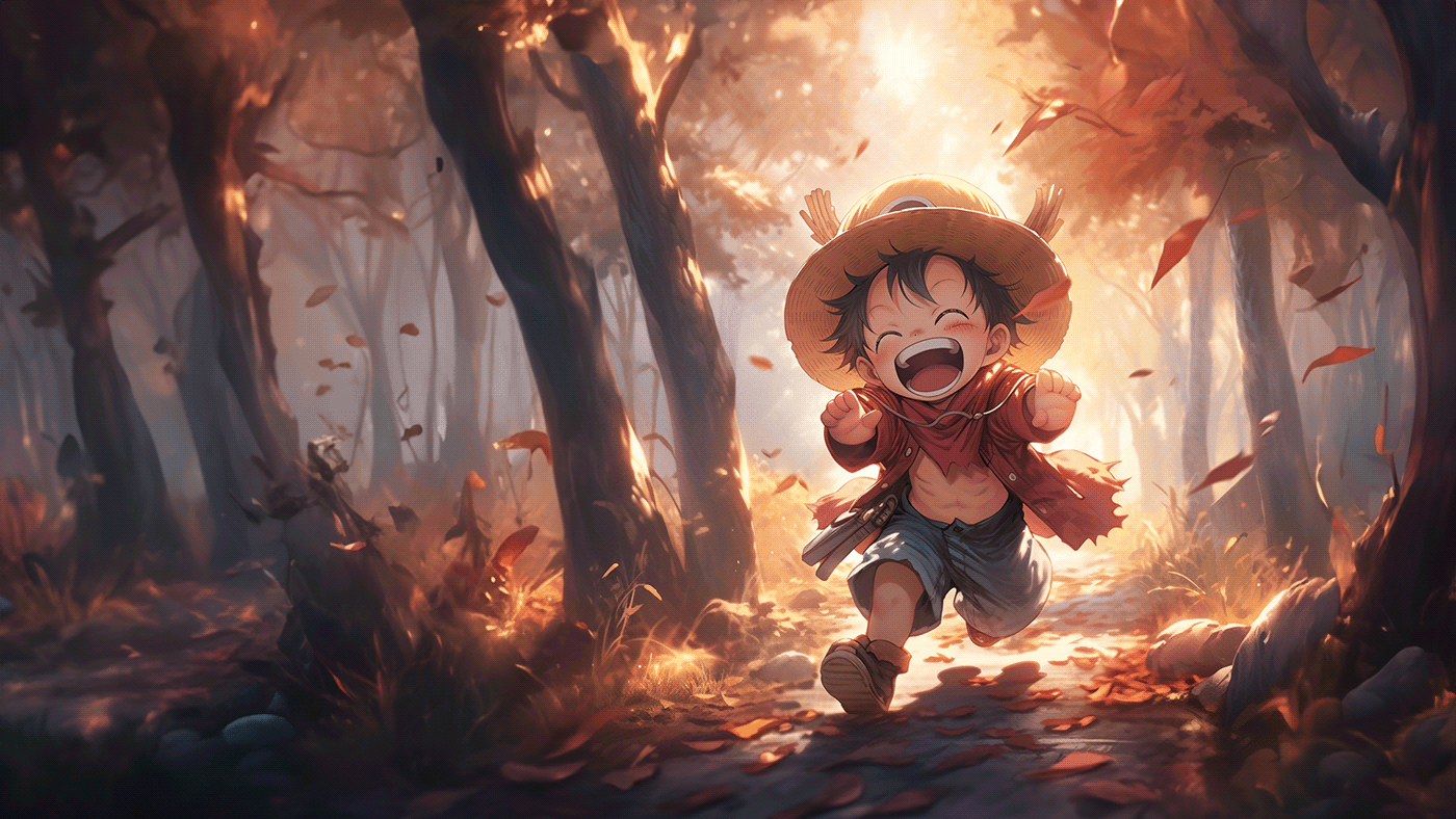 Monkey D. Luffy Autumn Wallpaper