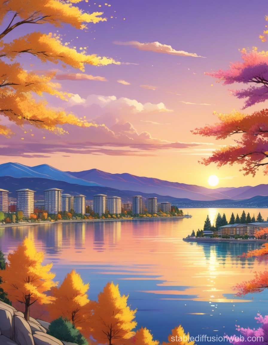 autumn sunset urban landscape Prompts