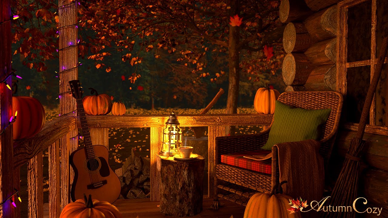 FALL PORCH AMBIENCE: Cozy Nighttime