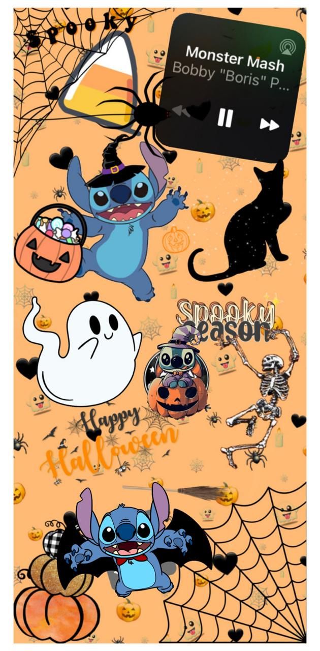 Halloween stitch wallpaper