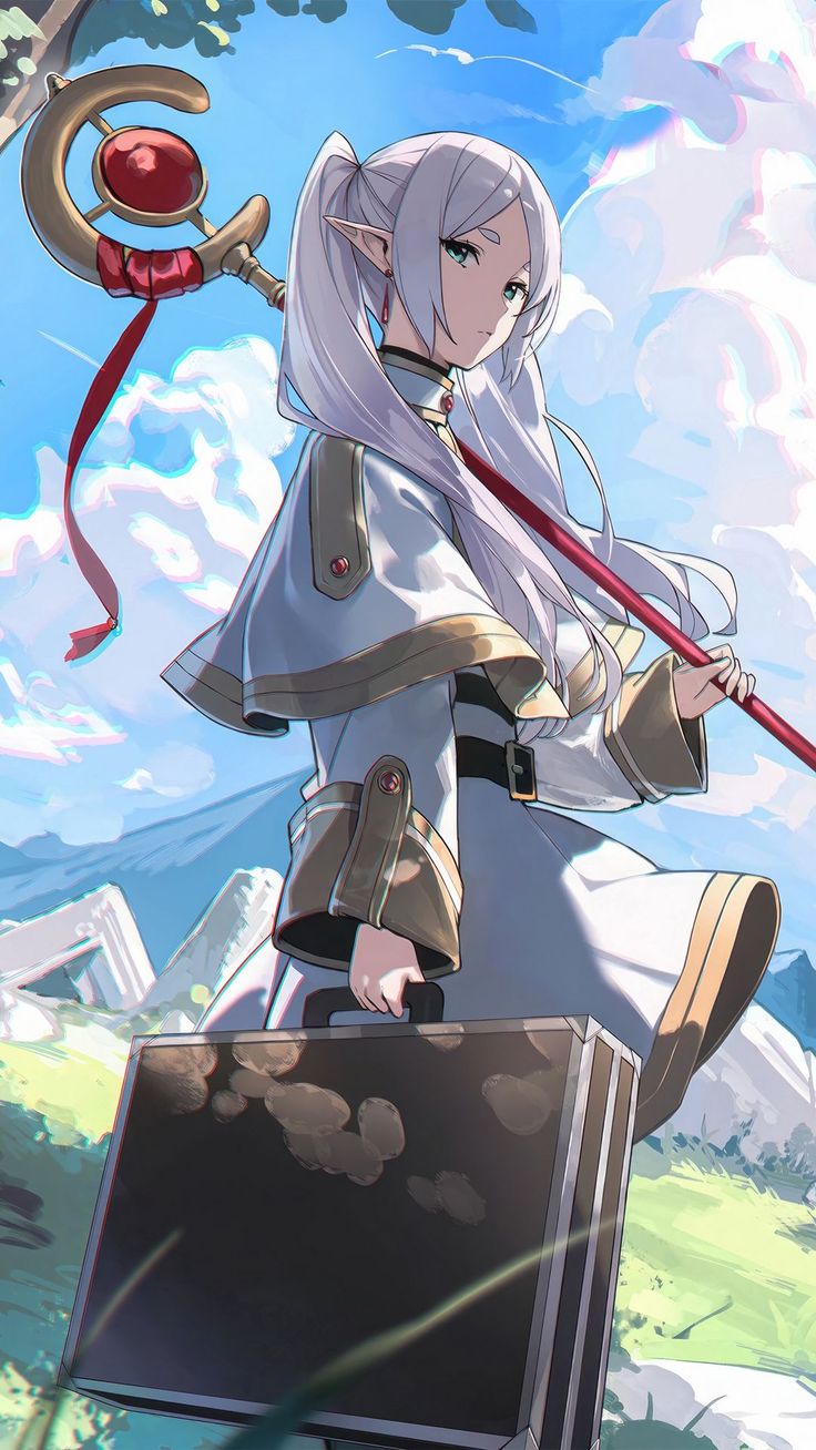 Wallpaper sousou no frieren, anime, character, elf, art, Anime 4K by ???????. Download wallpaper sousou no frieren, anime, character, elf, art for free