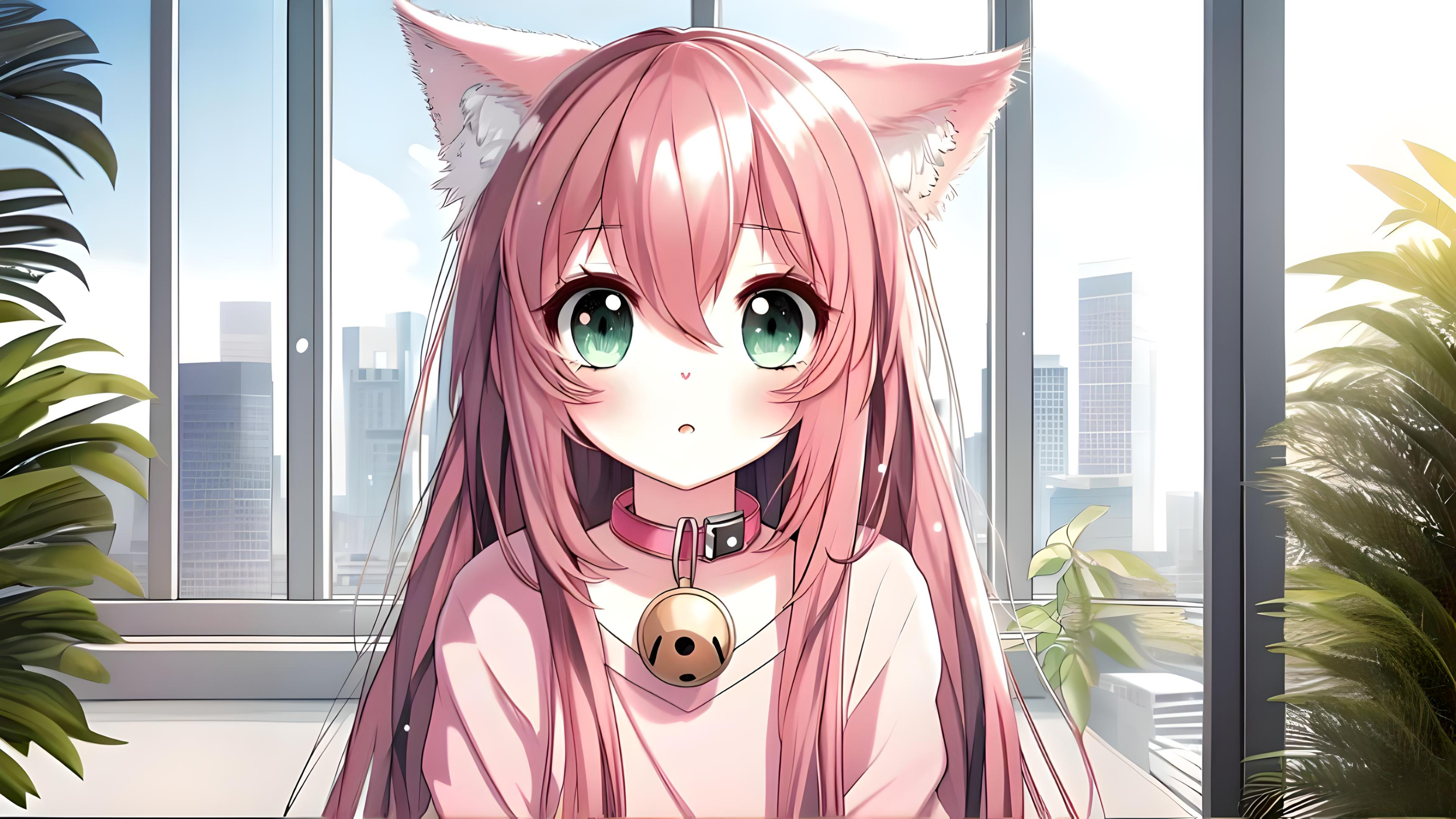 Download AI Art Cat Girl Anime Girl