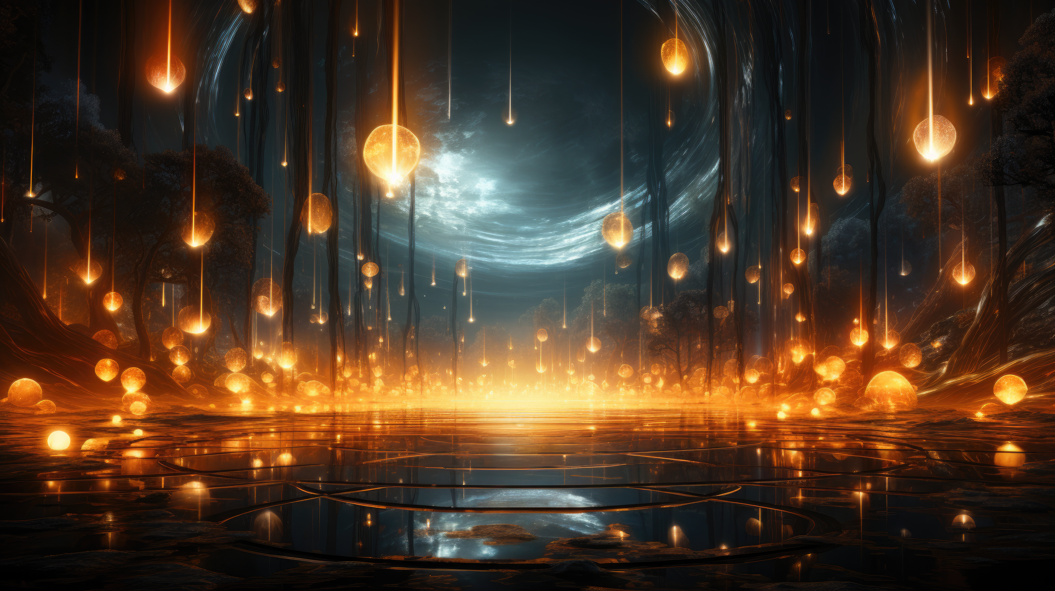 Ethereal Rain 4k Wallpaper