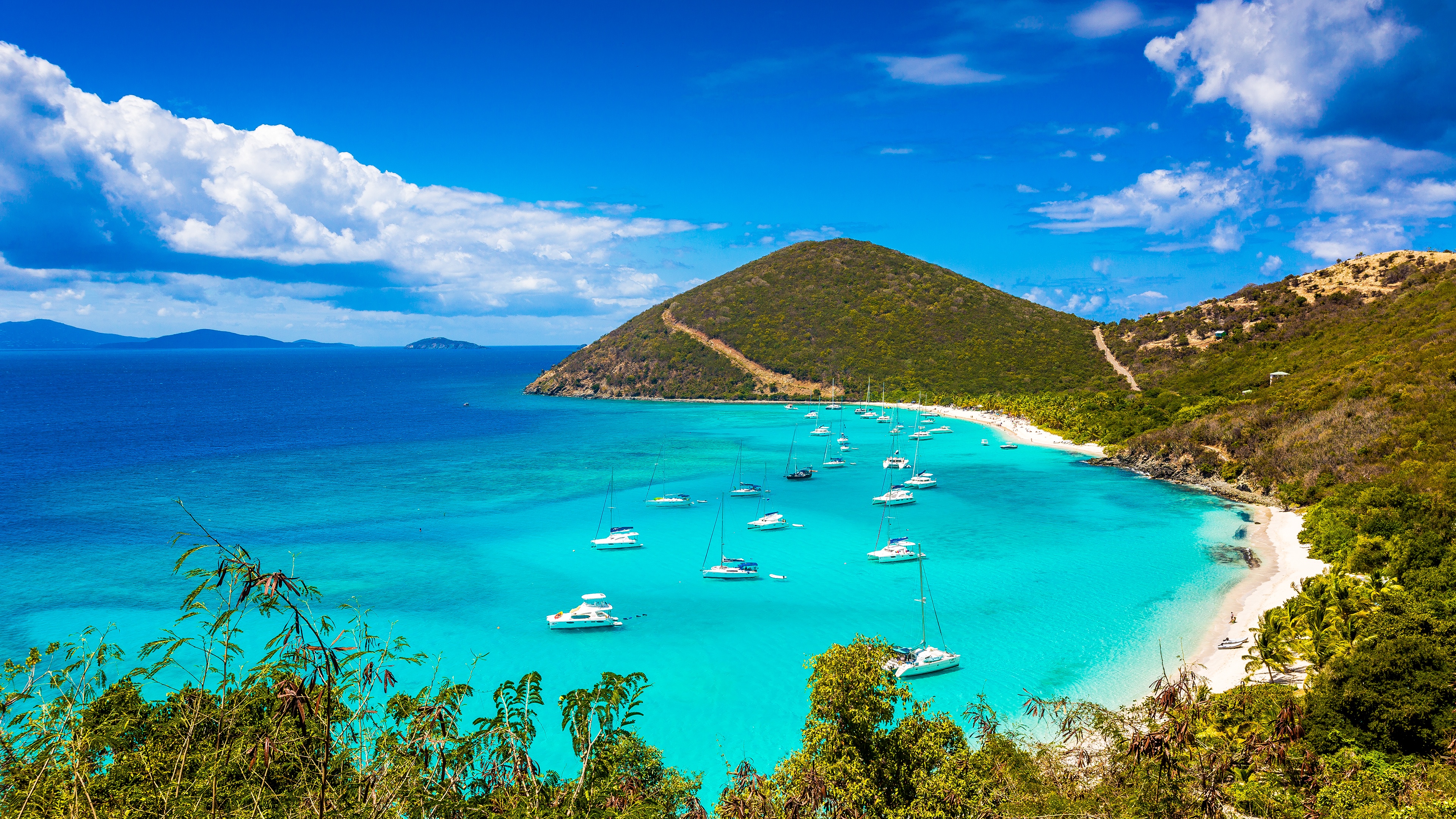 Jost Van Dyke Wallpaper 4K, British Virgin Islands, Beach