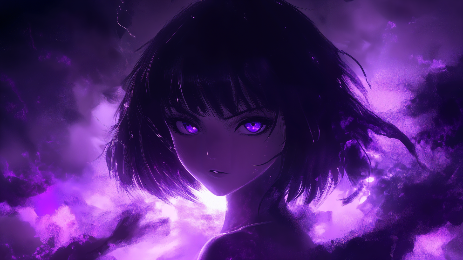 Purple Anime Girl Ultra HD