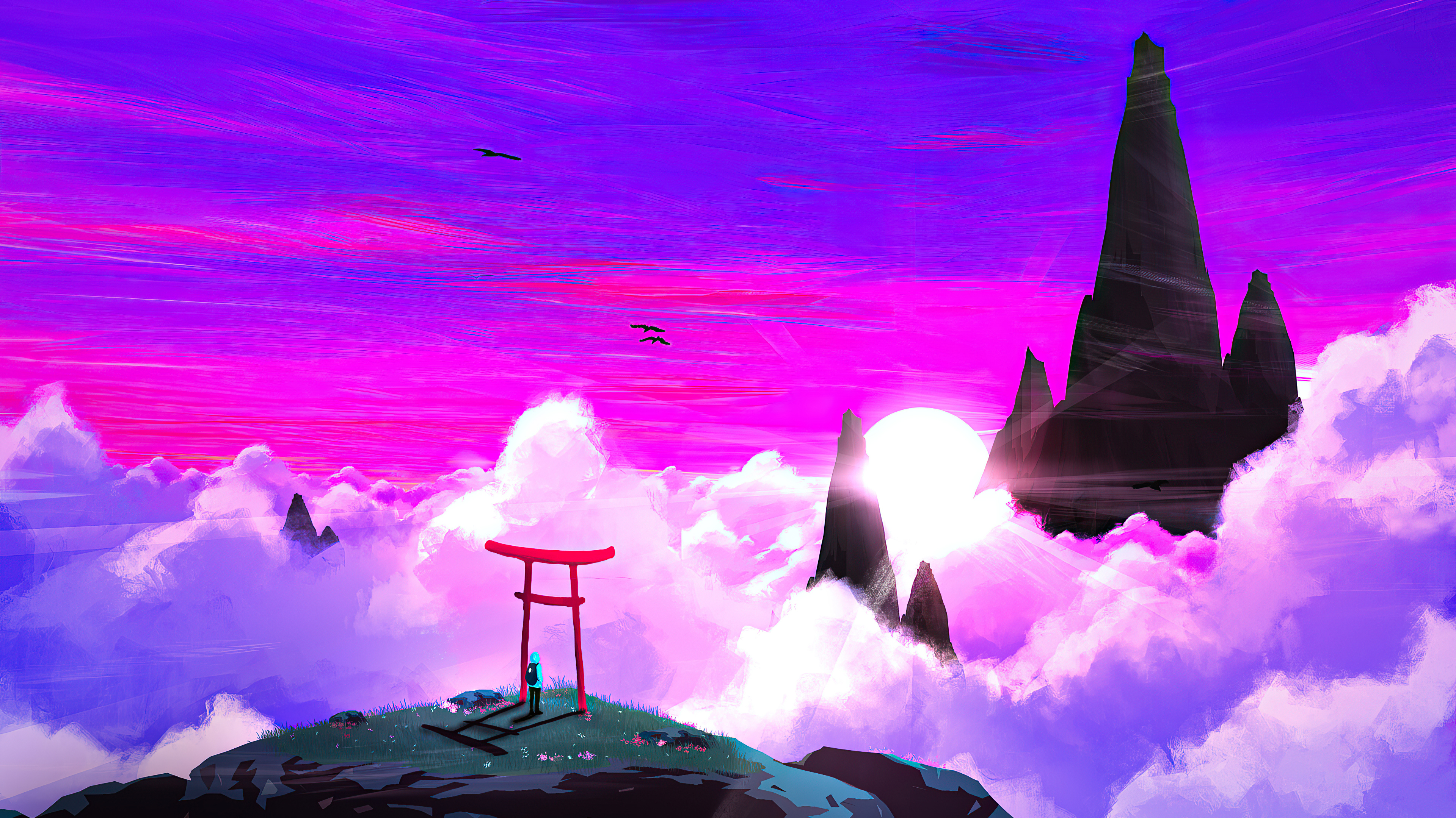 Clouds Mountains And Me 4k Wallpaper, HD