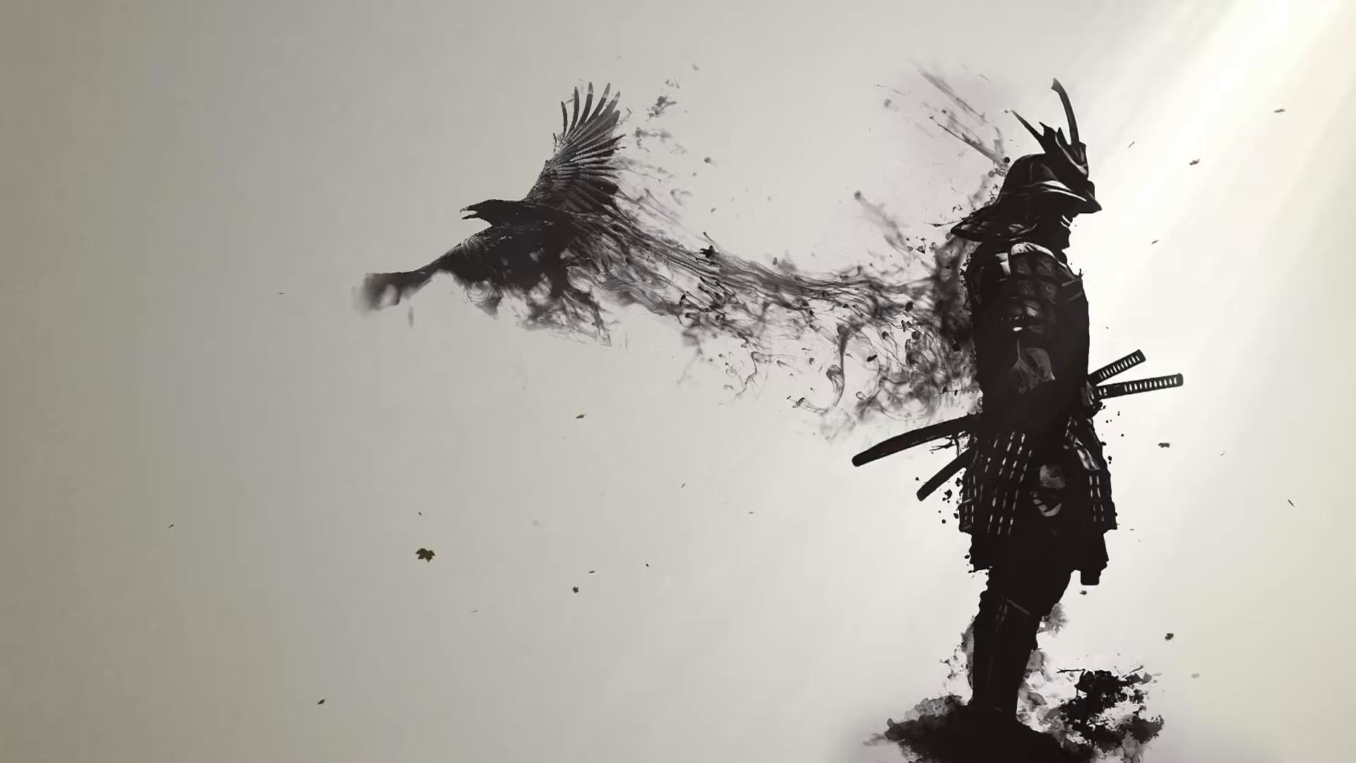 Black & White Samurai Live Wallpaper