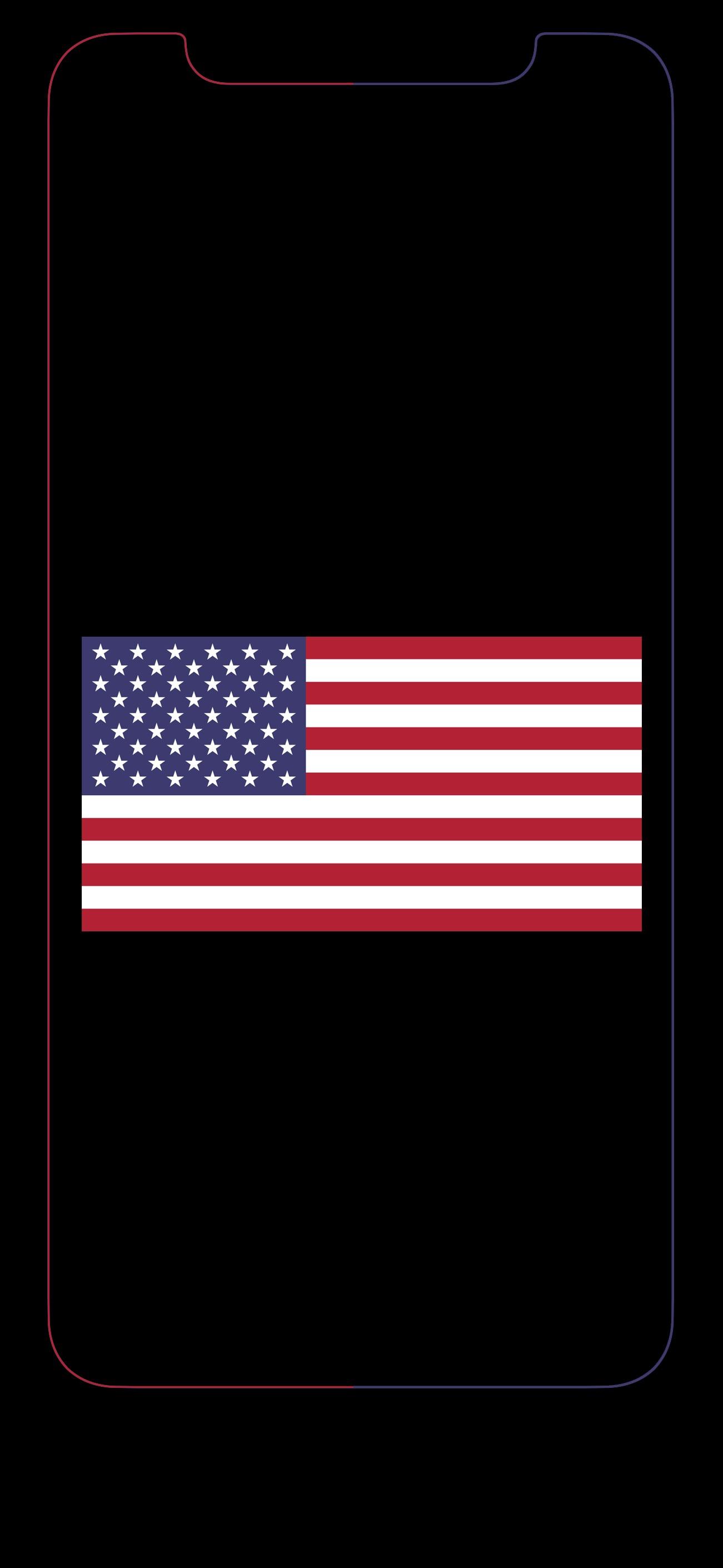 American Flag iPhone X (2820x1301), r