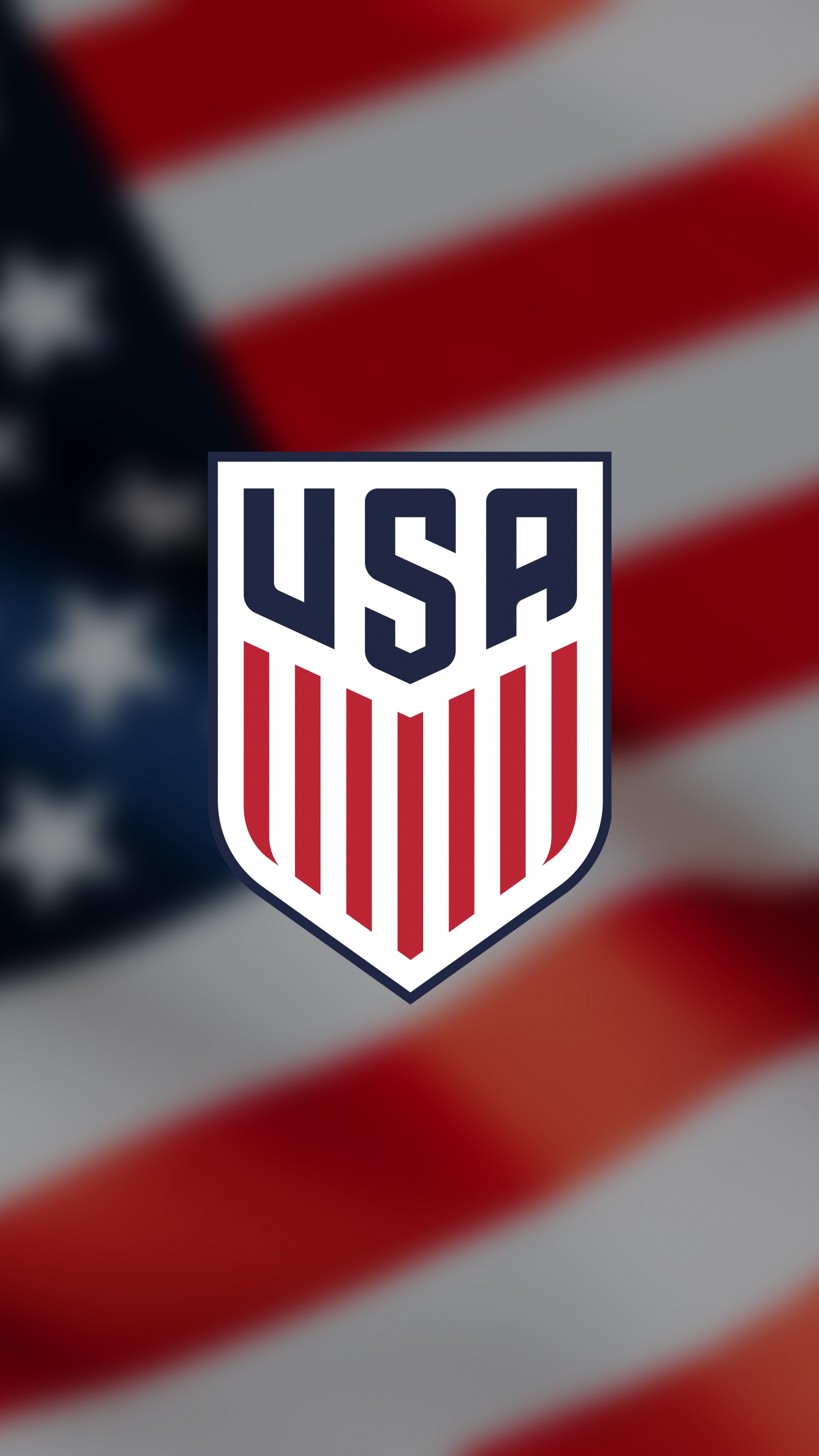 USMNT logo Wallpaper 4K, USA Flag