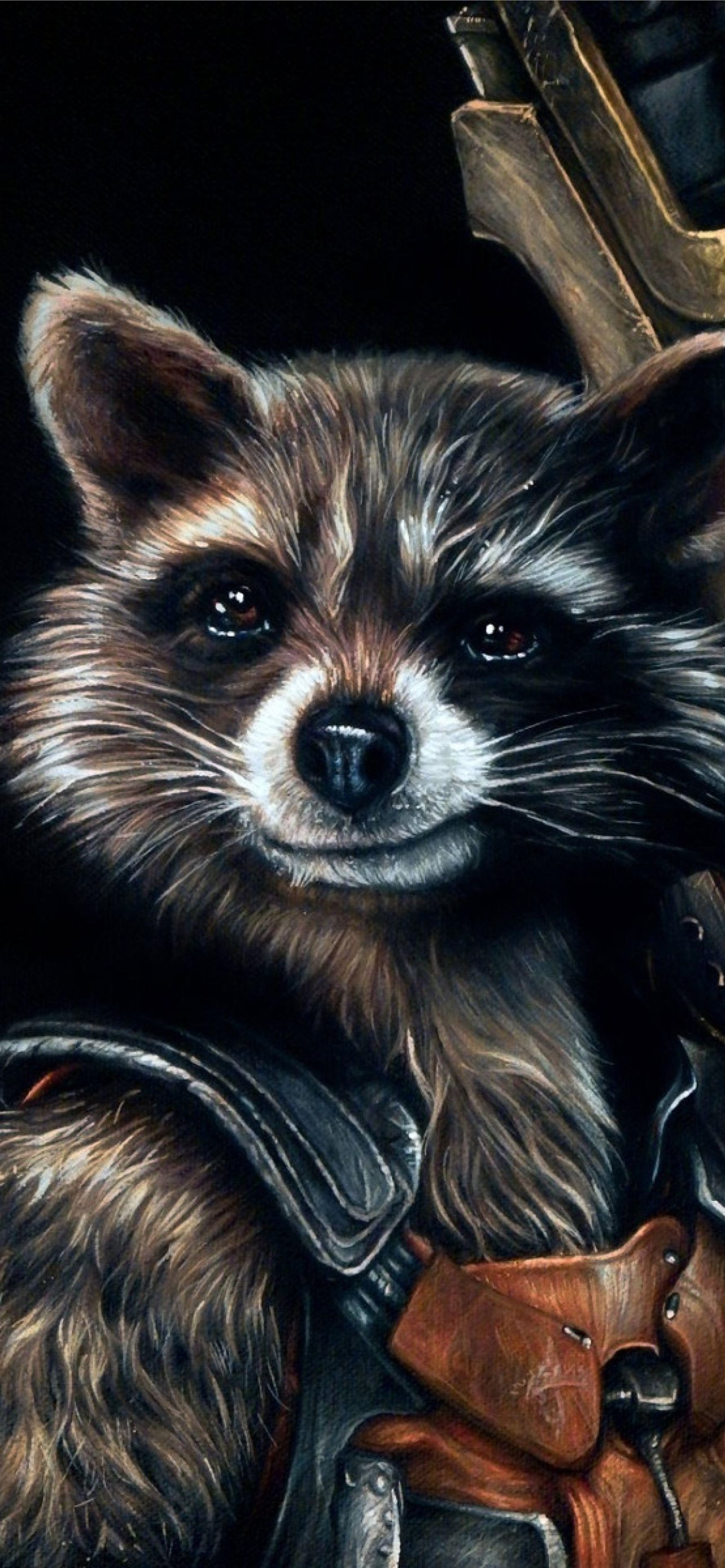 Rocket Raccoon Cave iPhone Wallpaper