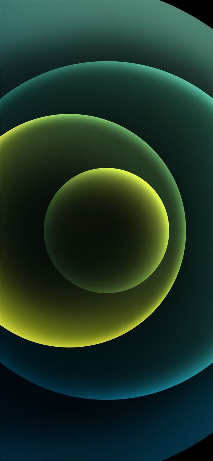 Stock wallpaper Orbs Green Dark iPhone