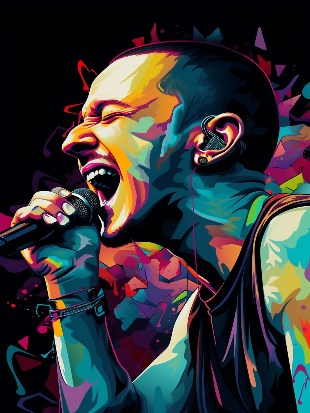 Abstract Portrait of Chester Bennington
