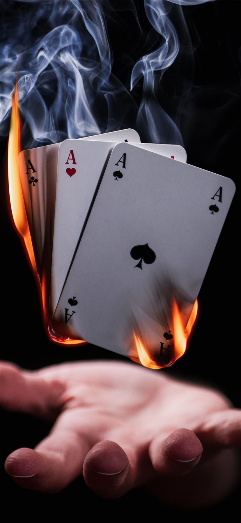 burning playing cards iPhone 11