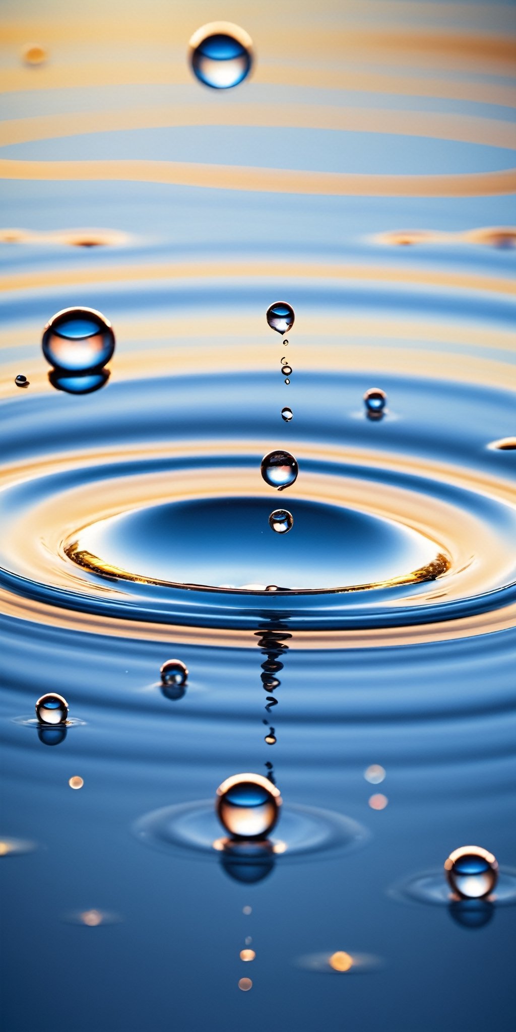 Beautiful water drops bubbles. image