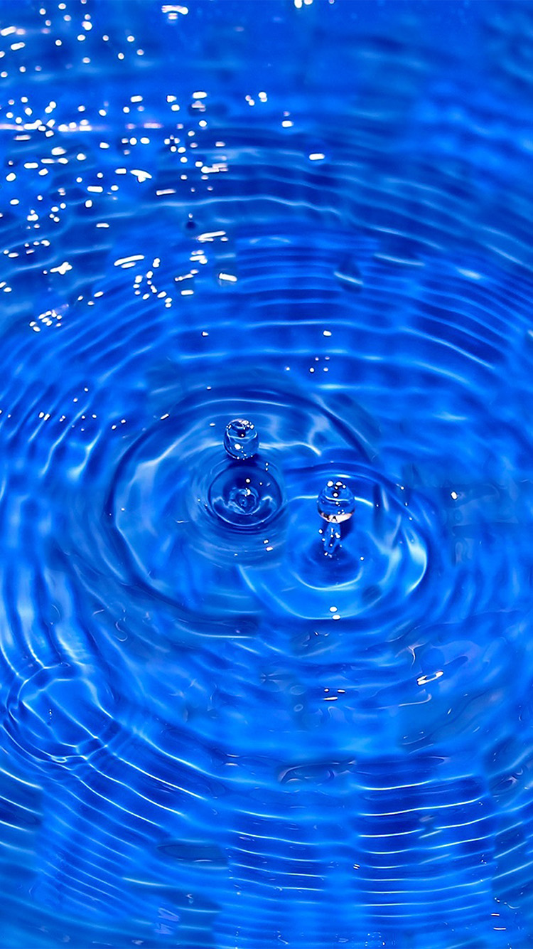 Water Drop Wave Pattern Nature Blue