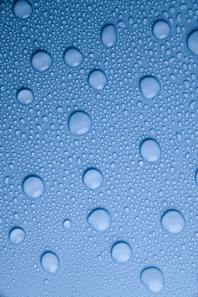 Water Droplets Running Transparent