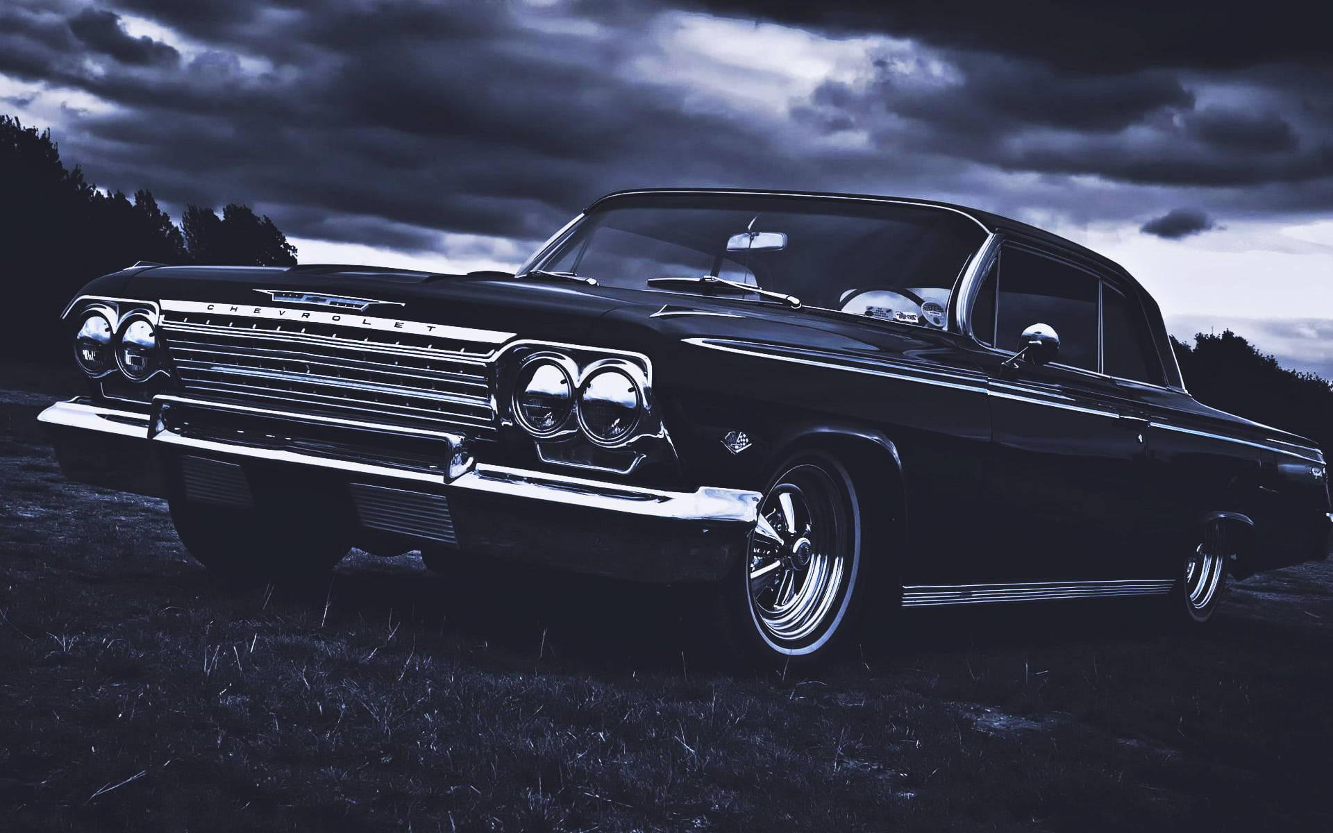 Download Retro Aesthetic Chevrolet Impala 1967 Wallpaper