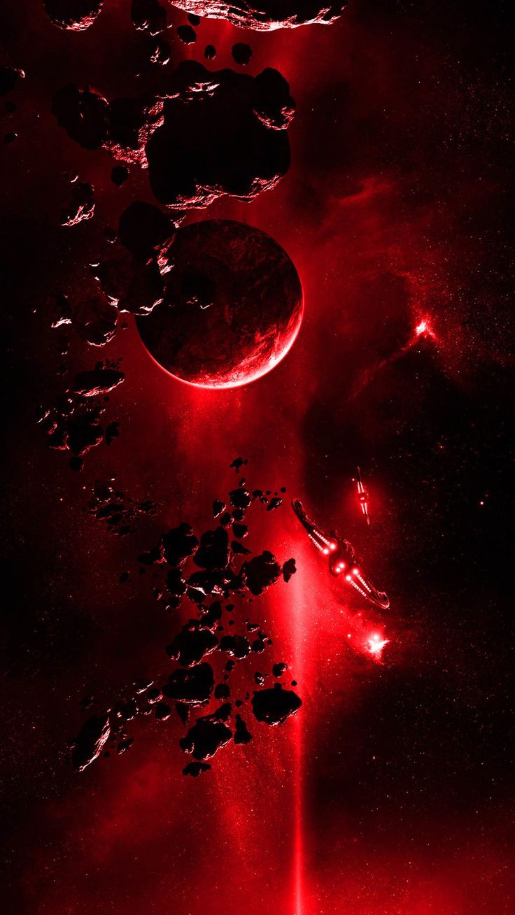 Red Light From Space iPhone 8 Wallpaper