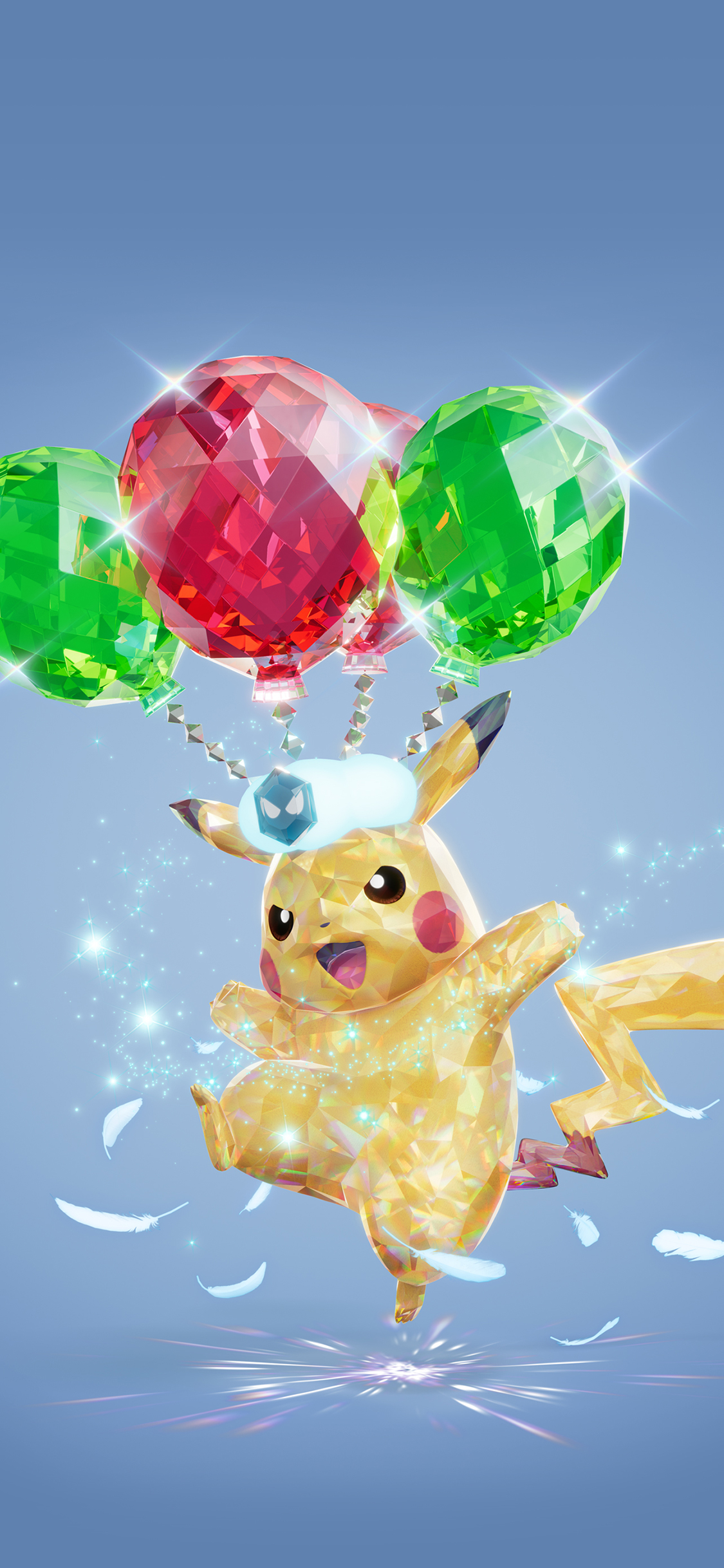 Violet Terastal Pikachu Wallpaper