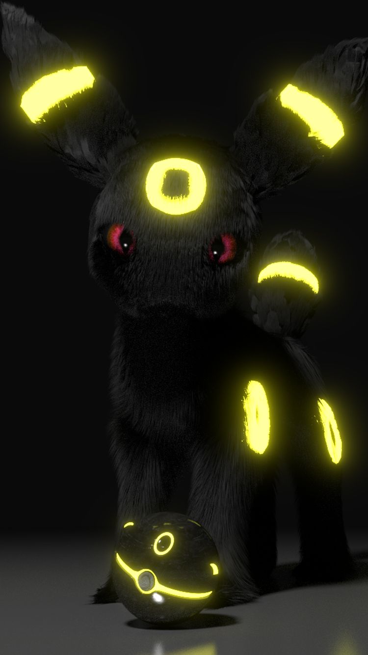 Picture of Umbreon Pokemon on iPhone 7