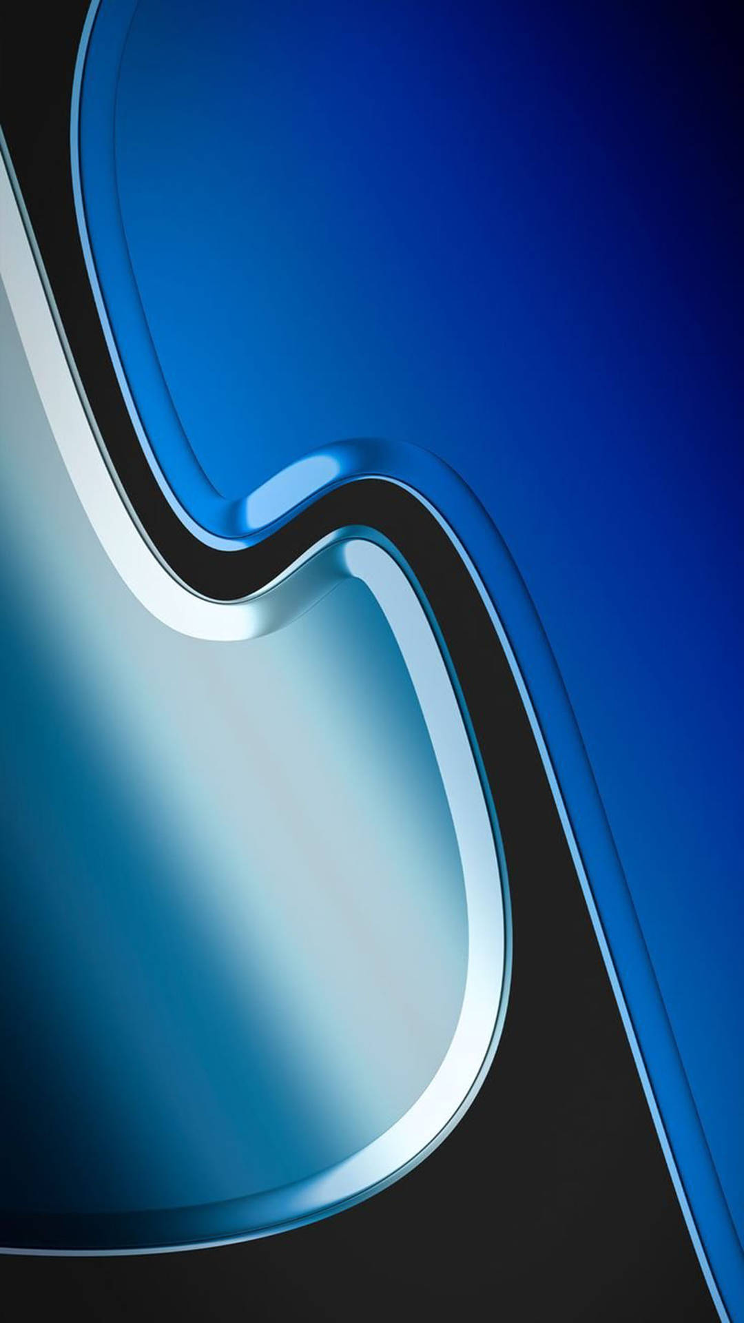 Download Metallic Blue Ios 16 Wallpaper