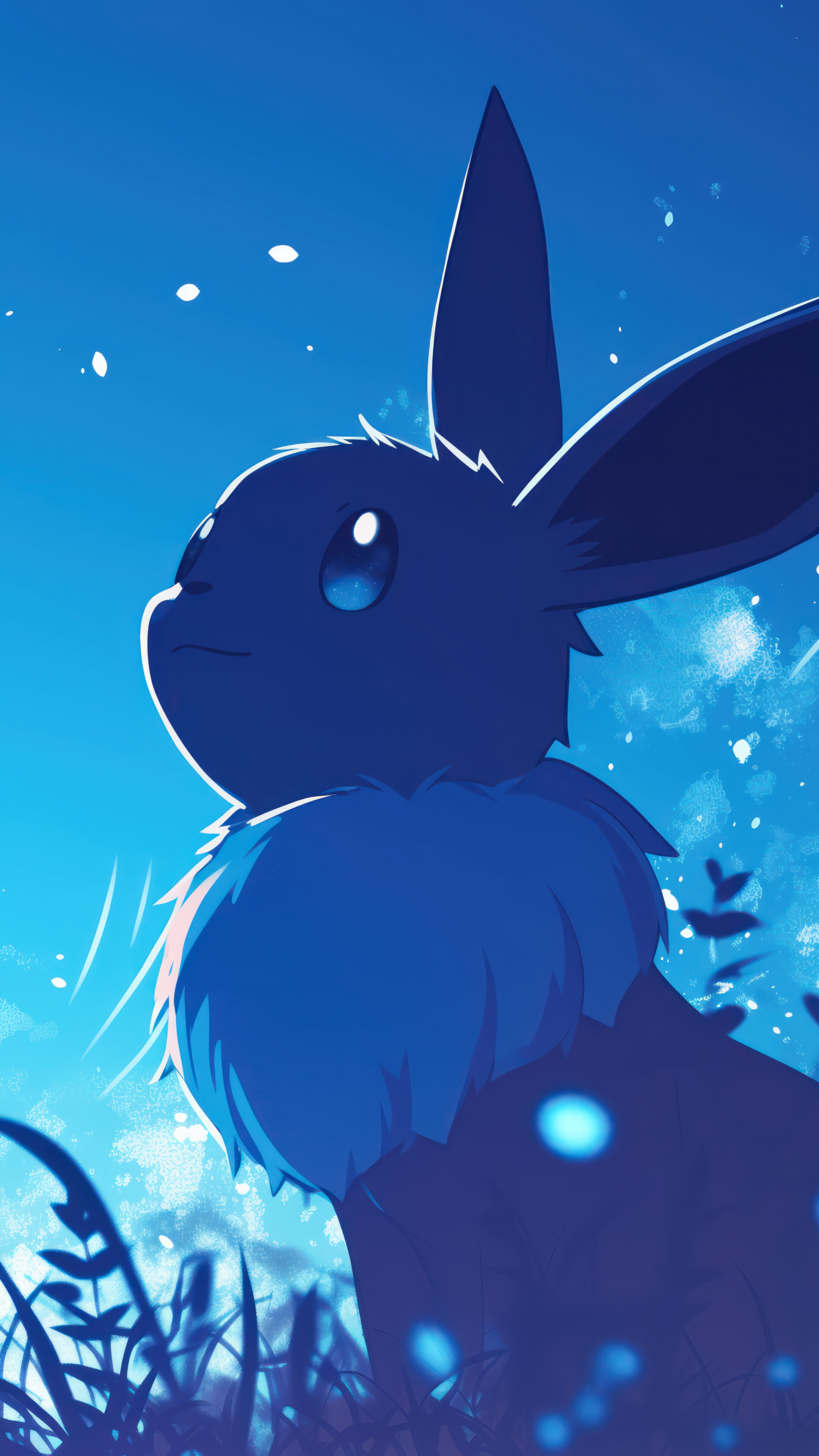 Eevee Night Pokemon 4K Wallpaper iPhone