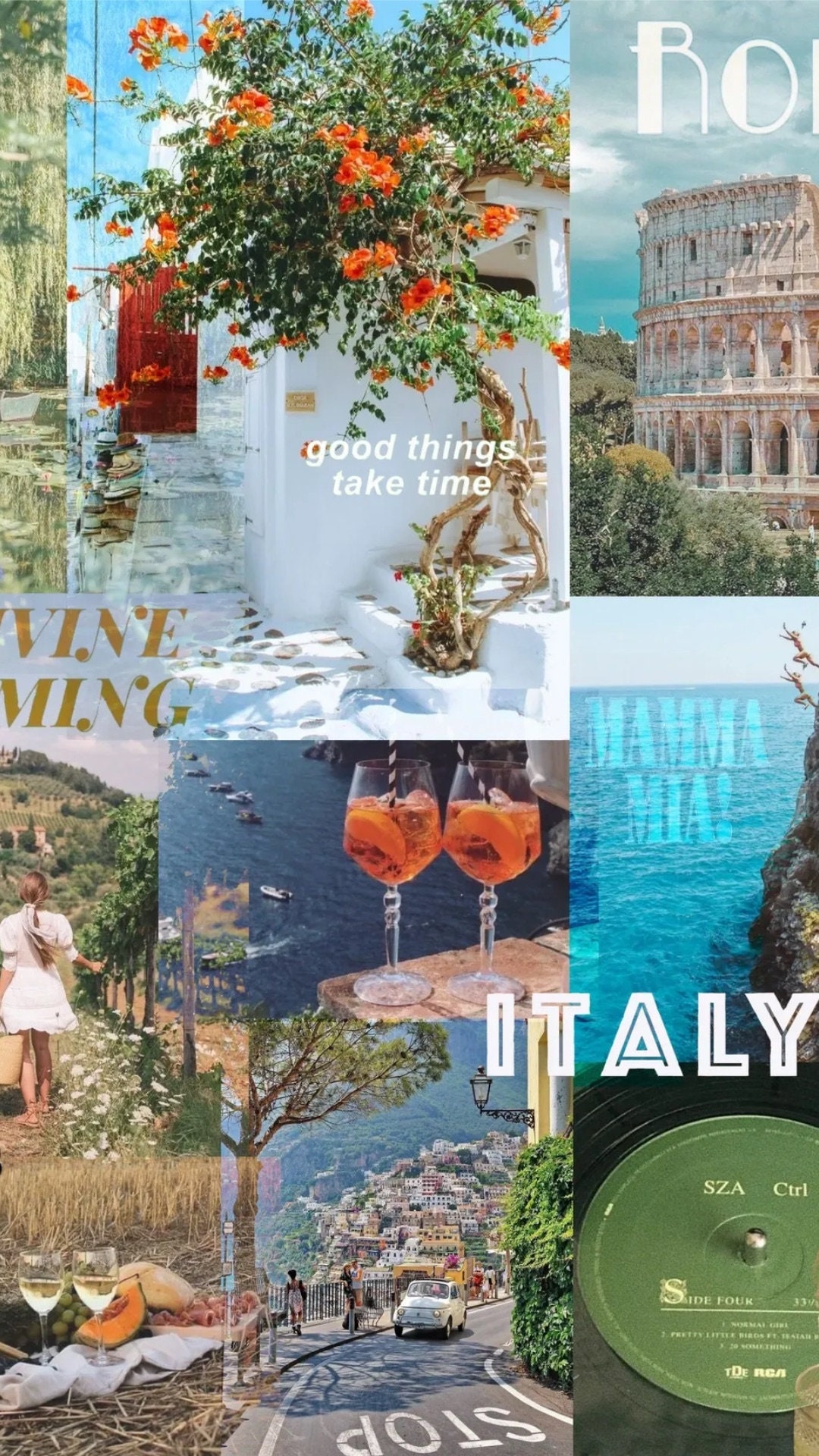 Greece / Italy Collage Digital Print