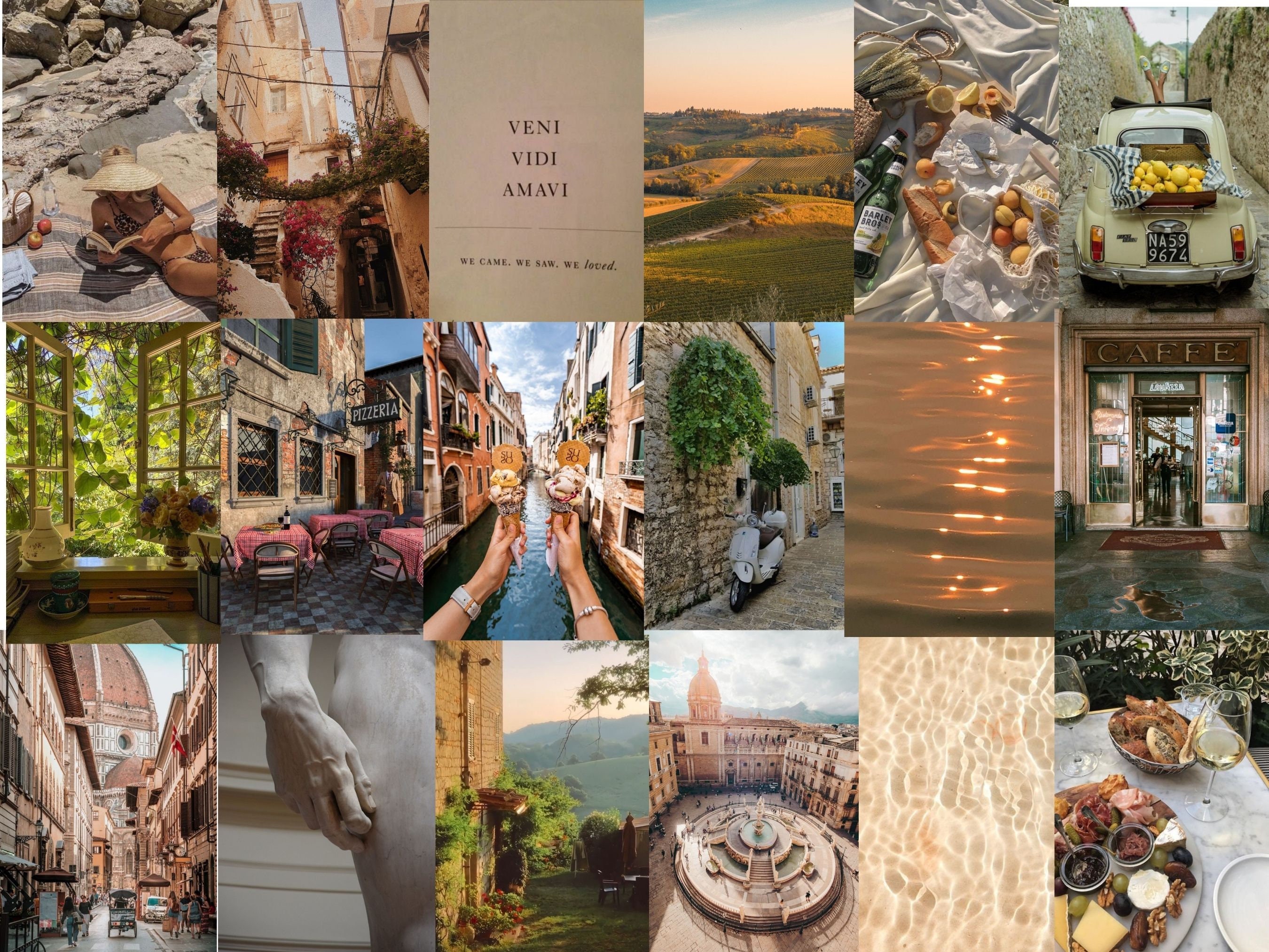 Summer in Italy Aesthetic Collage Kit