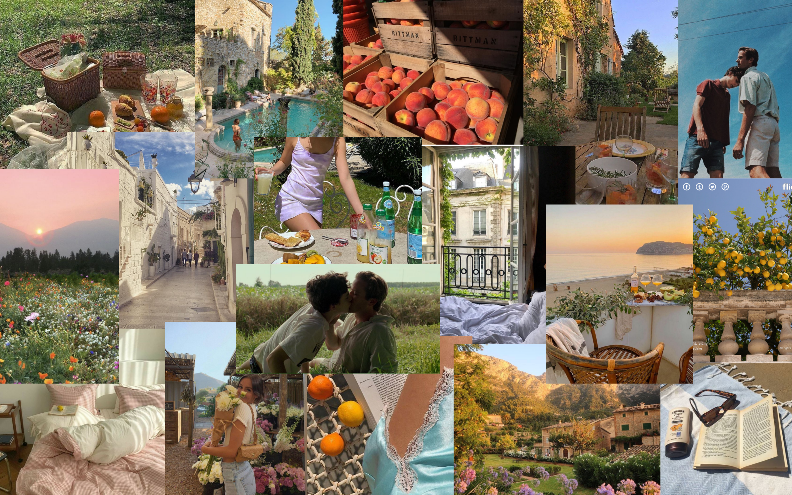 italy themed computer wallpaper collage