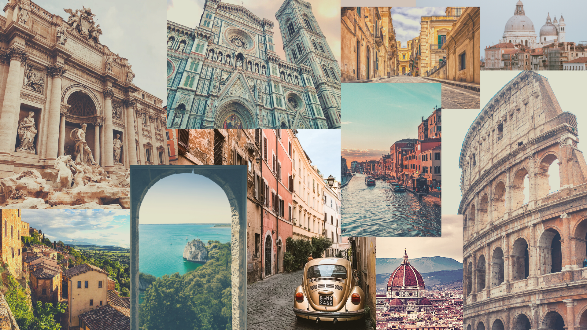 Italy Collage Desktop Wallpaper