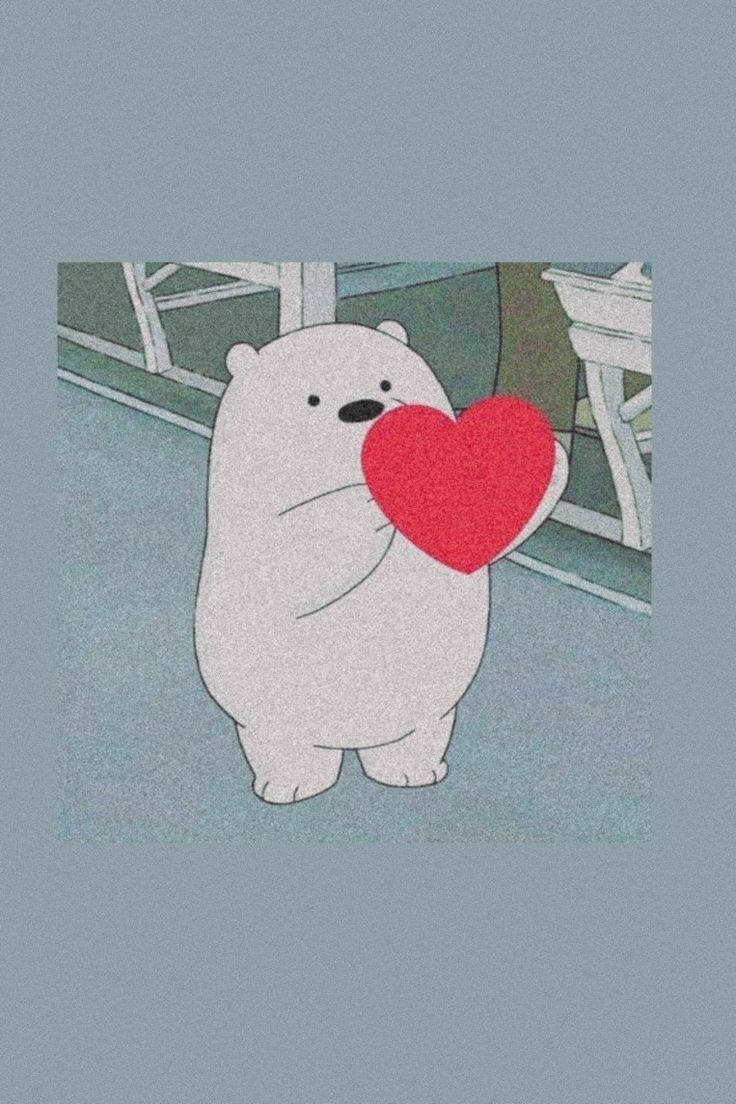 Download Ice Bear Cartoon Holding A Big