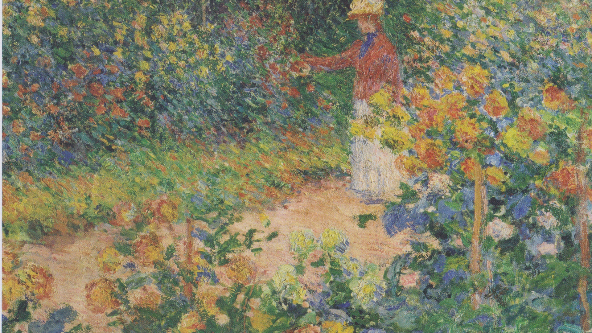 Painting Claude Monet garten Desktop wallpaper 1920x1080