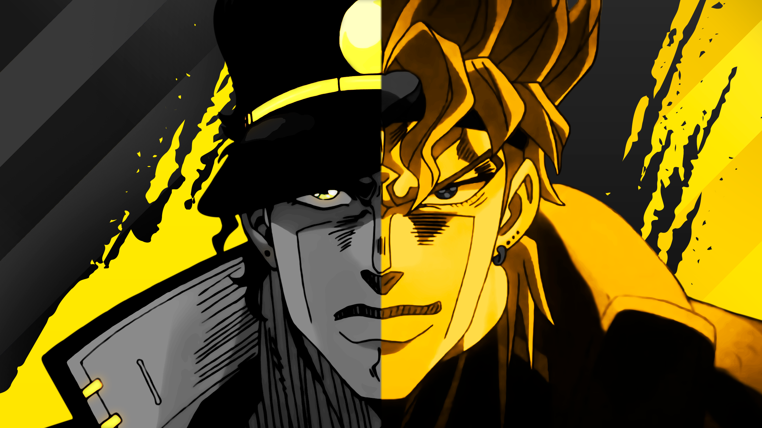 DIO and Jotaro wallpaper by me, r