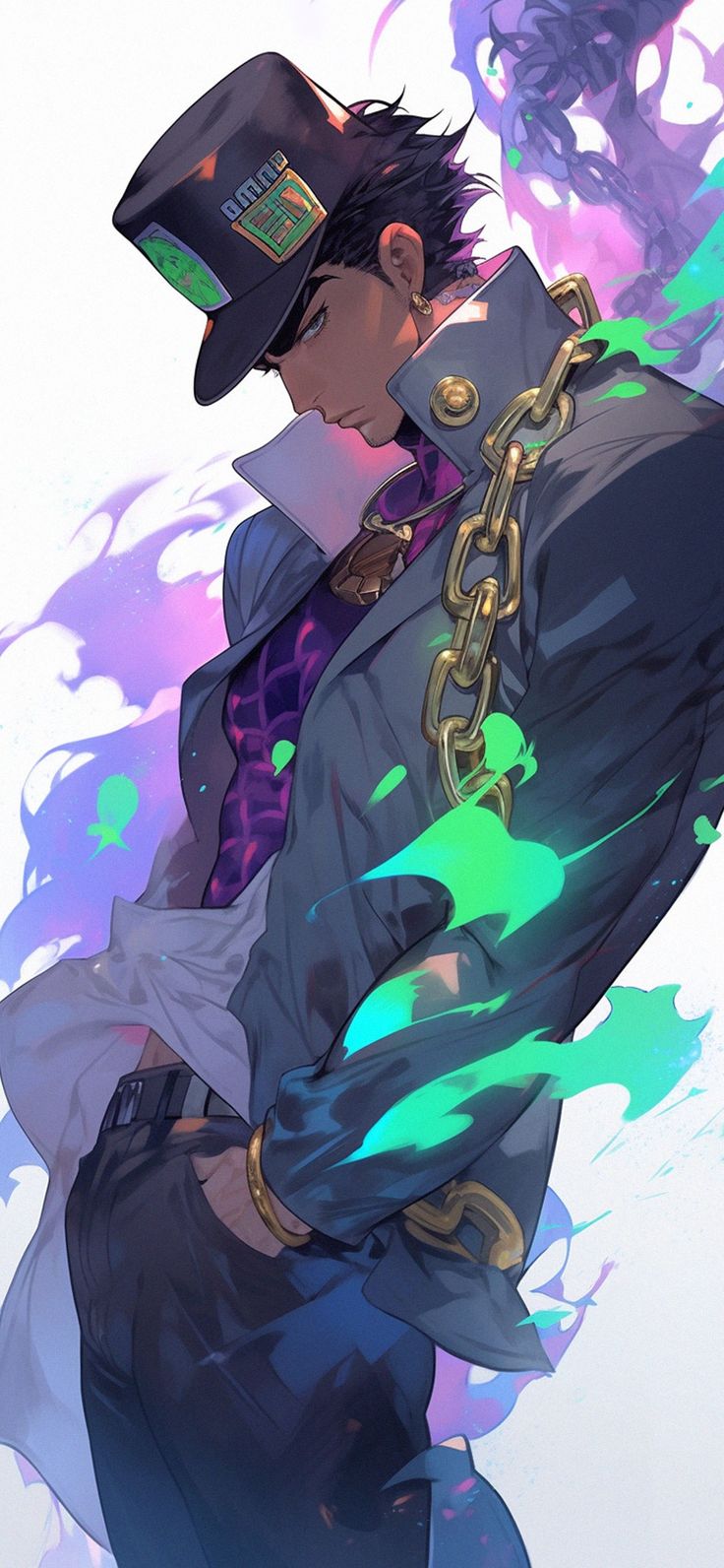 Jotaro Kujo White Wallpaper