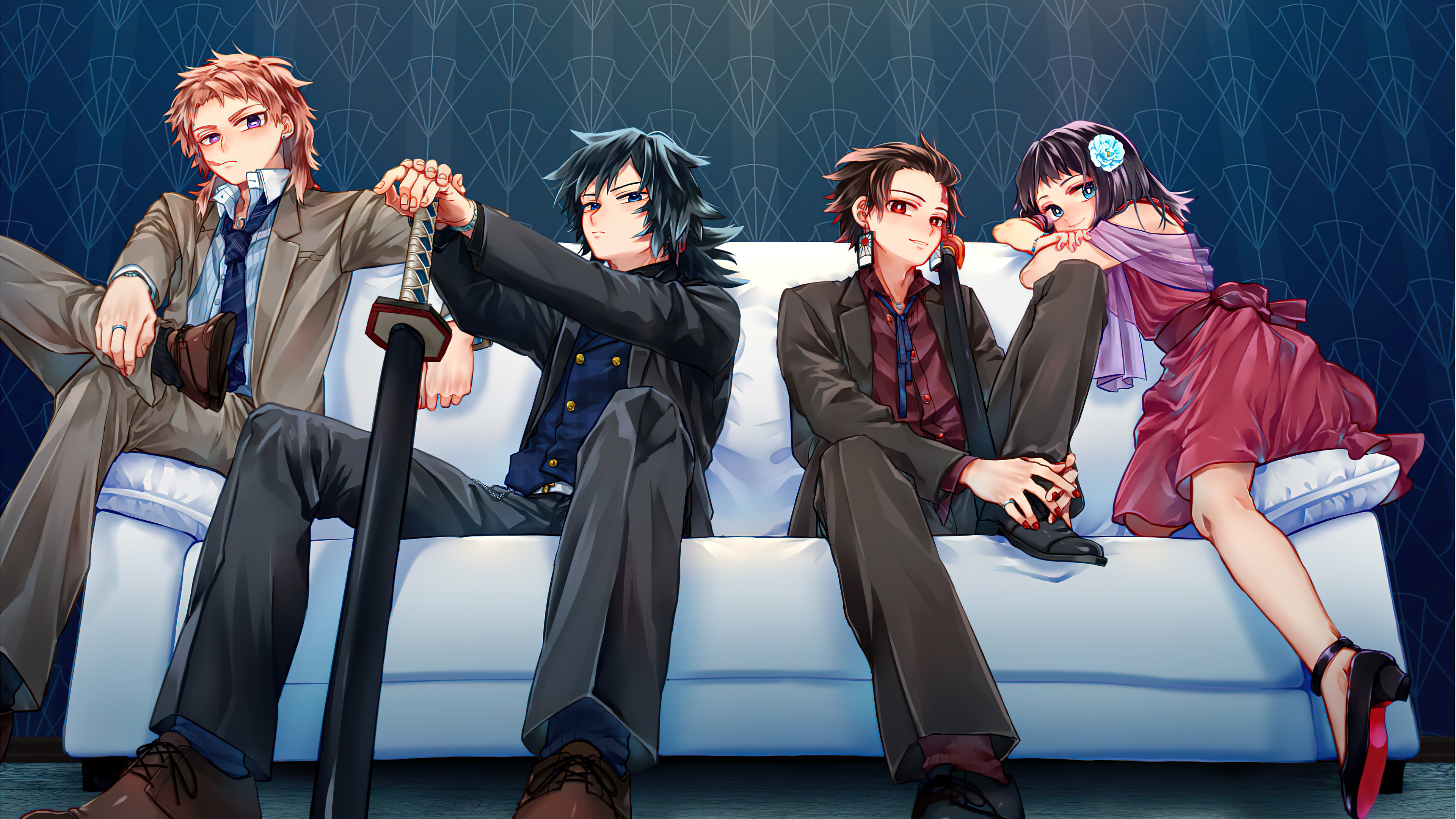 Demon Slayer Characters Wallpaper 4K PC