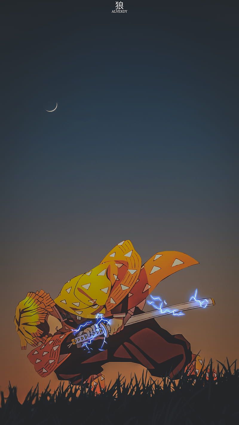 moon, demon slayer, anime aesthetic