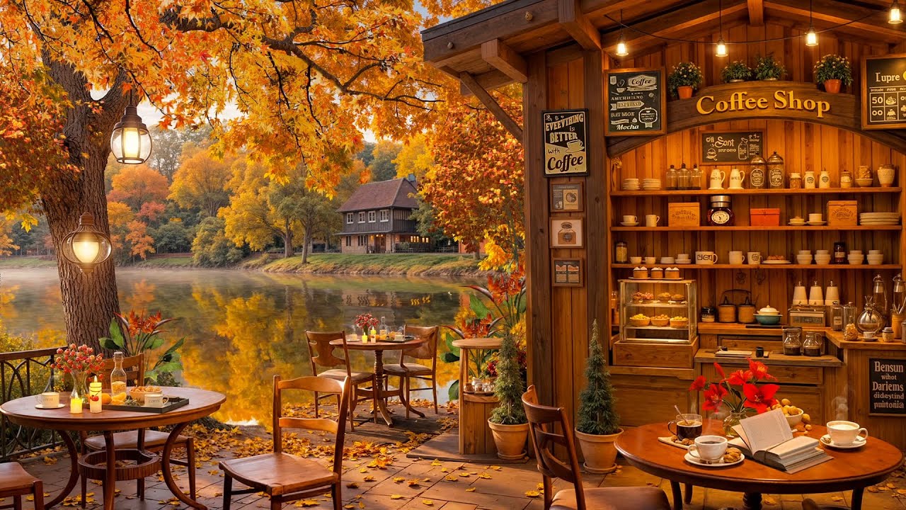 Cozy Fall Coffee Shop Ambience