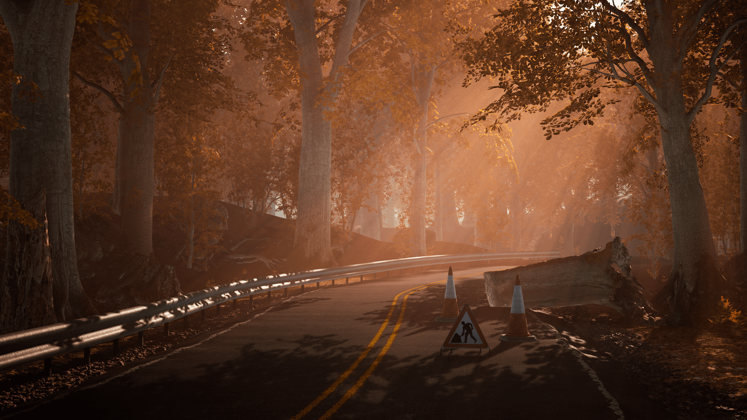 Autumn Road x 1440