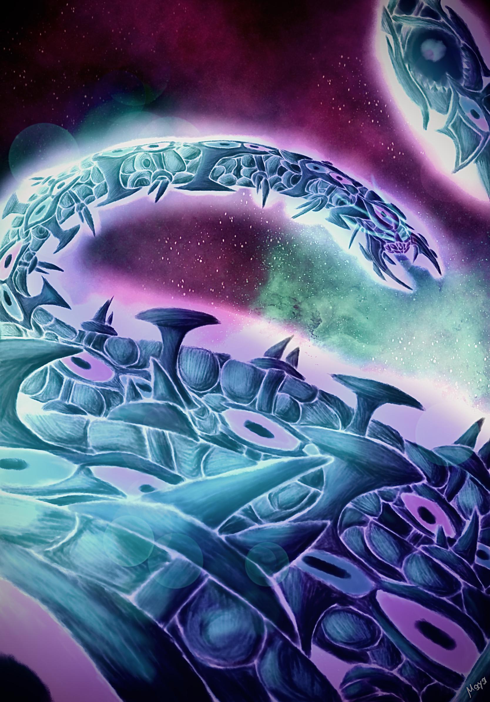 Felt like drawing devourer of gods, r