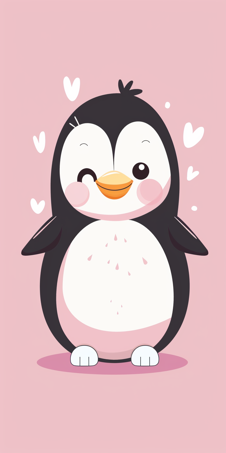 Joyful Penguin Illustration