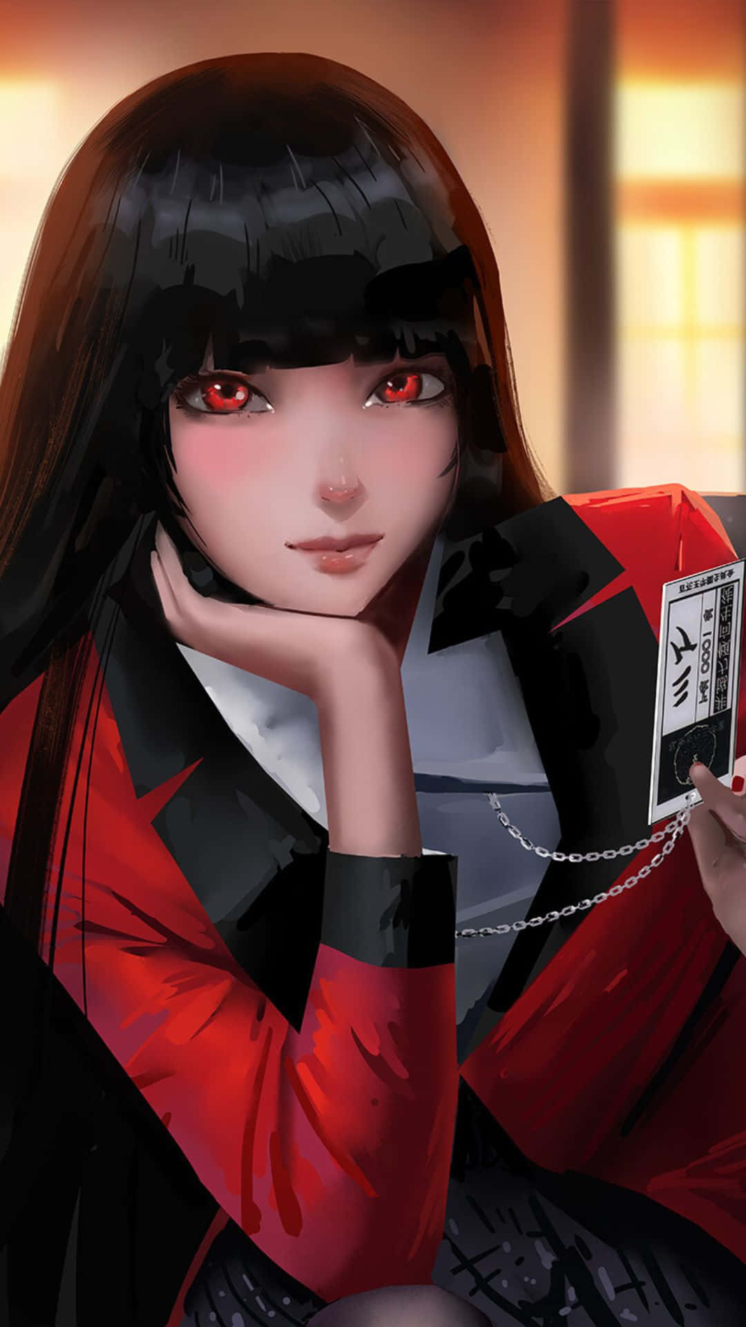 Download Yumeko Jabami Flaunting Her Gambling Prowess Wallpaper